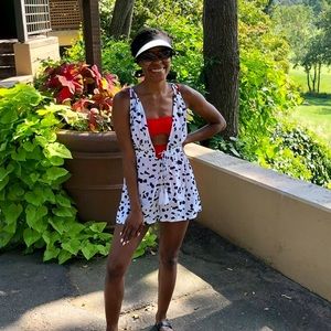 Asos black and white print cover up